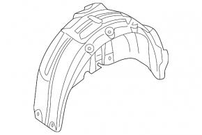 Rear right fender liner Audi A3 22-26