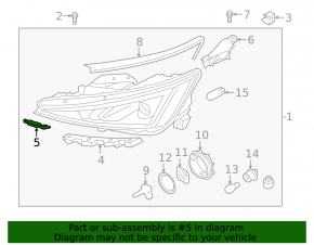 Headlight bracket right Hyundai Elantra AD 19-20 small