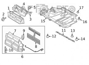 Radiator deflector blinds assembly Ford Focus mk3 15-18 2.0 rest