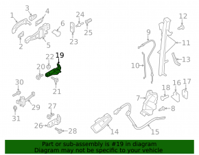 Upper front right door hinge for Ford Escape MK3 13-19