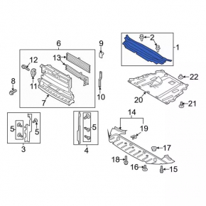 Ford Fusion mk5 13-20 TV trim panel broken mount