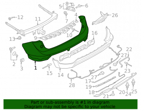 Rear bumper bare Lincoln MKC 15-