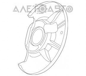 Rear left brake disc cover Mazda6 03-08 under ABS