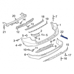 Reflector rear right Ford Explorer 20-
