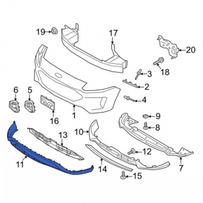 Ford Escape MK4 Front Bumper Lip 23- St-line