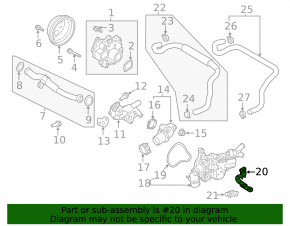 Mazda CX-5 18-25 automatic transmission thermostat housing bracket