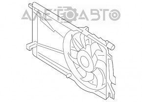 Diffuser radiator shroud with fan Mazda3 MPS 09-13
