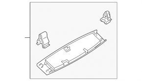 Upper trunk door trim Mazda CX-9 16-17 black