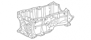 Engine half pan 2ZR-FXE Toyota Prius 30 10-15