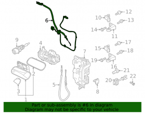 Front left door lock cable with wiring Volkswagen ID.4 21-25