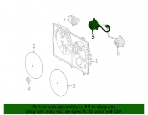Right cooling fan motor for Lexus RX350 10-15