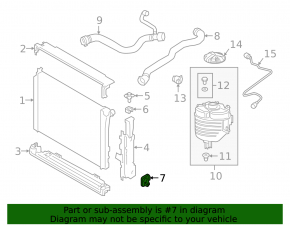 Radiator bracket lower left BMW 3 G20 19-