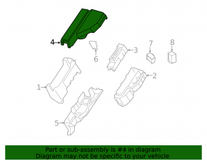 Nissan Maxima A36 16- Rear Underhood Fuse Box Cover