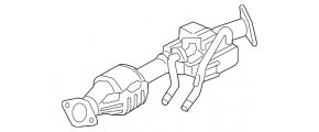 Rear catalytic converter Hyundai Ioniq 17-22 HEV with heater