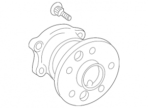 Rear left hub Lexus RX300 98-03 FWD