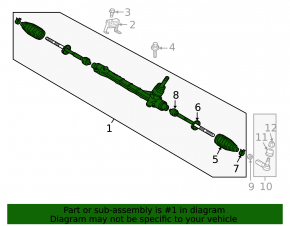 Steering rack Mitsubishi Outlander 14-20 3.0