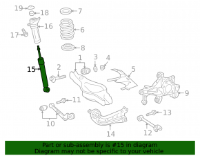 Rear right shock absorber for Toyota RAV4 Prime 21-24 JP built, AWD