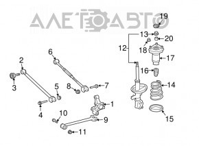 Rear left shock absorber Toyota Solara 2.4 04-06