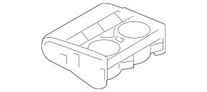Box pocket central console with cup holders BMW X5 F15 14-18 broken mount