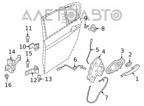 Rear right door lock BMW 3 G20 19-
