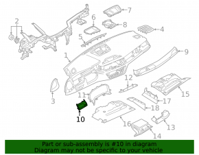 Front panel trim left BMW 7 G11 G12 16-19 wood, with air duct, with backlight