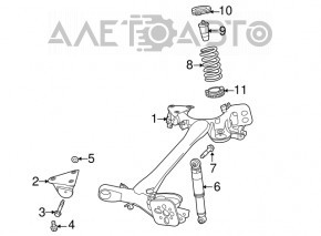 Rear left spring Fiat 500 12-19 stiffness yellow
