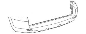 Bare rear bumper for Toyota RAV4 2009-2012