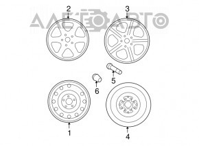 Wheel nut d21 M12x1.5 Kia Sorento 16-20 type 2