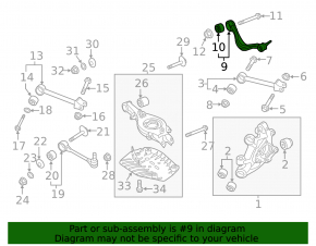 Upper rear left control arm Genesis G80 18-20
