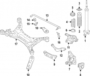 Lower control arm under spring rear right Nissan Altima 13-18 rusty