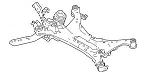 Subframe rear Nissan Altima 19- fwd