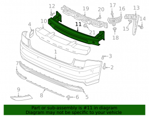 Rear bumper reinforcement VW Passat 20-22