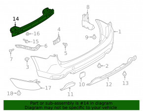 Subaru Forester 25-26 rear bumper reinforcement