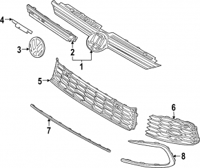 VW Jetta 22-24 grille emblem