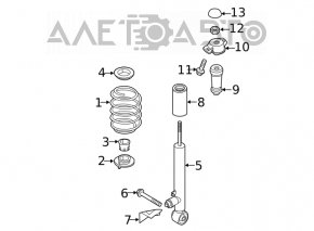 Shock absorber rear left VW Jetta 19-