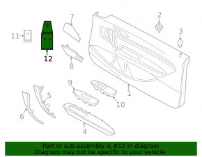 Front left window lift control BMW 4 F33 14-20 convertible without auto folding mirrors