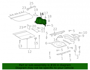 Right arch trim for Lexus RX300 98-03