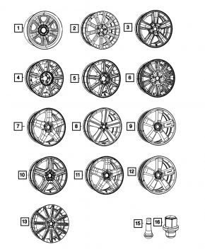 Wheel nut d21 M14x1.5 Dodge Challenger 09- DORMAN