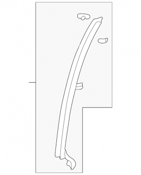 Rear left door glass guide for Lexus IS200 IS300 99-05
