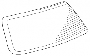 Rear window for the Lexus RX300 98-00 trunk door