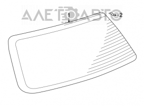 Rear window for the Lexus RX300 98-00 trunk door