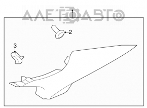 Left rear pillar trim for Suzuki Kizashi 10-15 beige