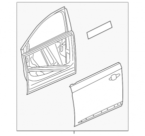 Door bare front right Chevrolet Impala 14-20 with molding