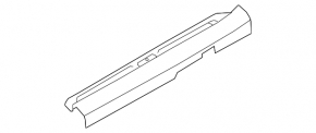 Door sill trim front right inner Hyundai Elantra UD 11-16 black, worn