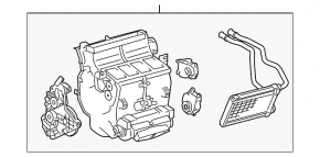 Bare air conditioner housing, left side of 2016 Toyota Sequoia