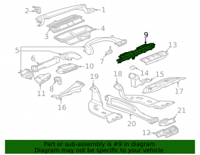 Front passenger air duct deflector, right, Audi A3 22-26