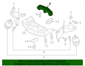 Gearbox support bracket Porsche Panamera 11-16 AWD