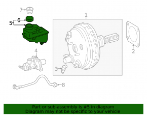 Mercedes GLS-class X166 13-19 GTZ reservoir with lid