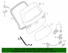 Shock absorber trunk door left Mercedes W167 GLE 450 20-23 electric