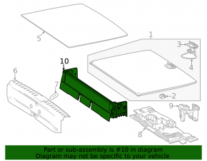 Mercedes X247 GLB 20-26 front trunk floor, black, scratched